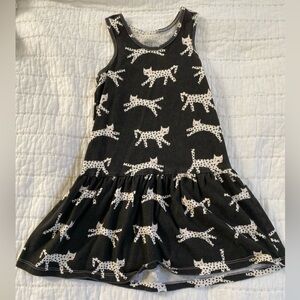 Girls black sleeveless cat dress - size 6